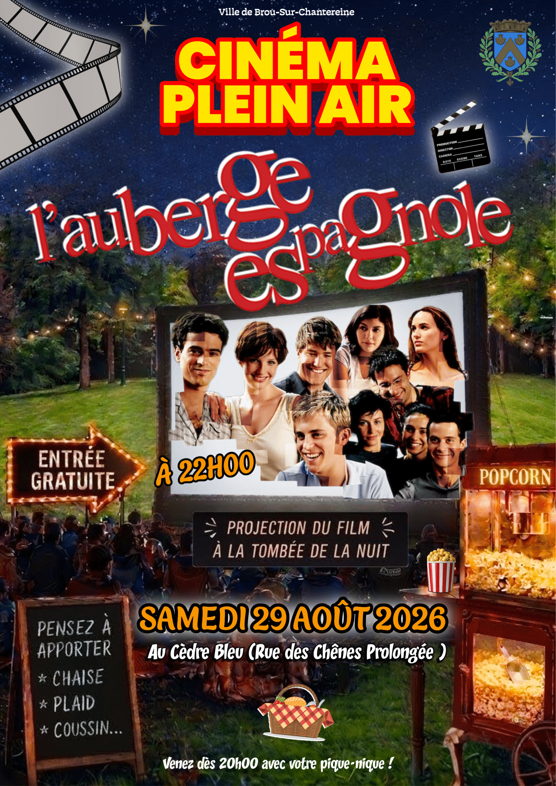 Cine plein air Auberge espagnole 29.08.26