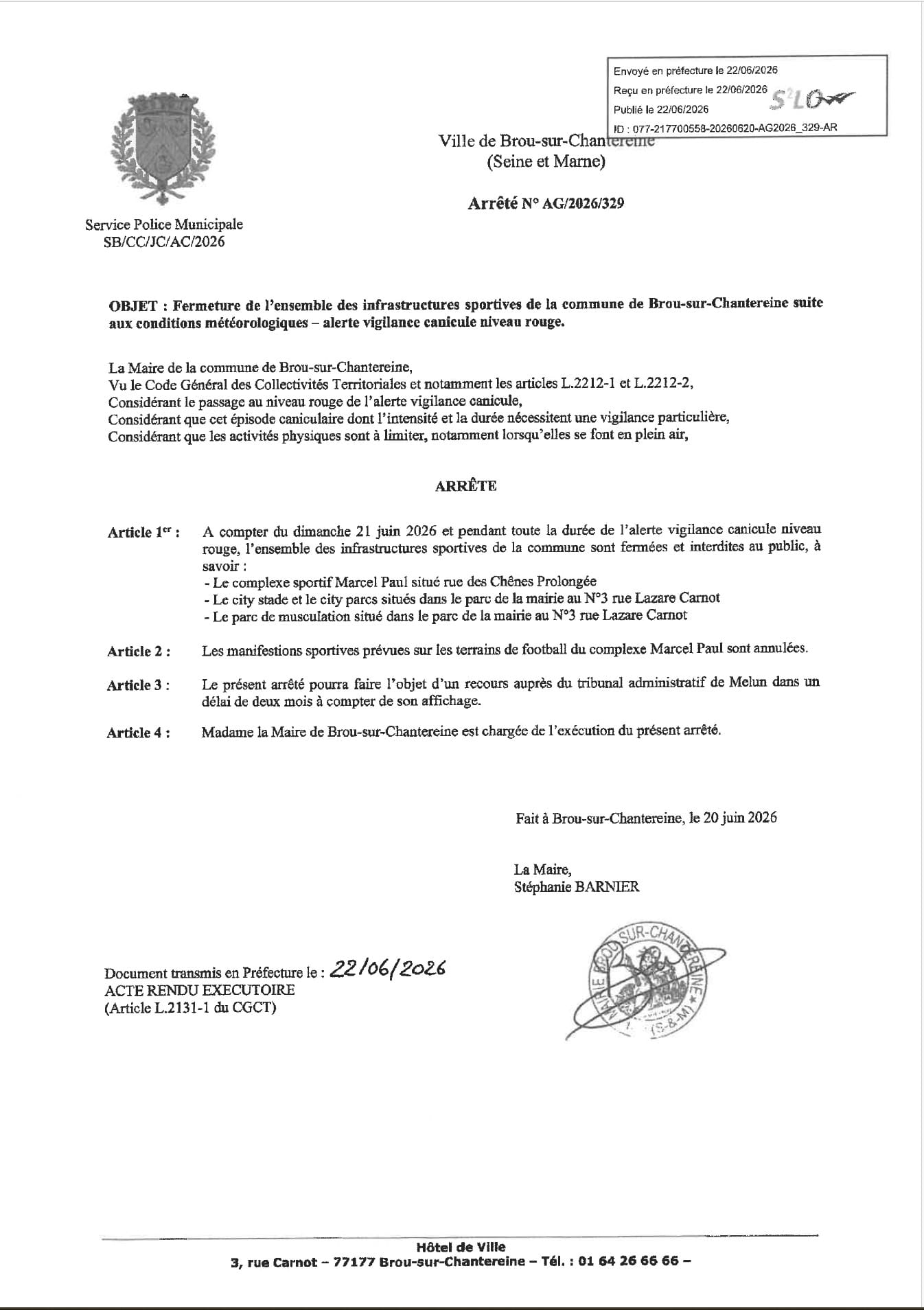 Arrêté